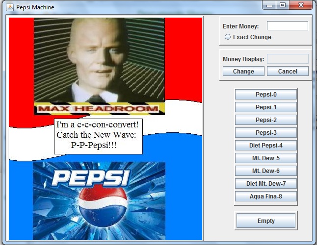 Pepsi Machine Interface